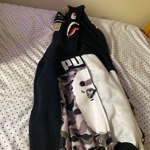 BAPE X PUMA Hoodie Size XL, Fits like a L